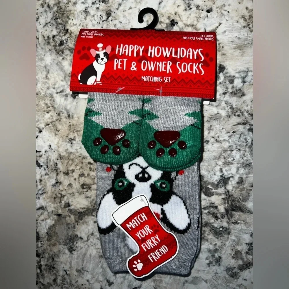 NWT Christmas Pet and Owner Socks